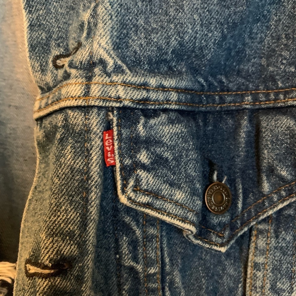 70's 80’s Levi’s Denim Trucker Jacket WPL 423 USA Sz 38 See Measurements VTG - Picture 2 of 12